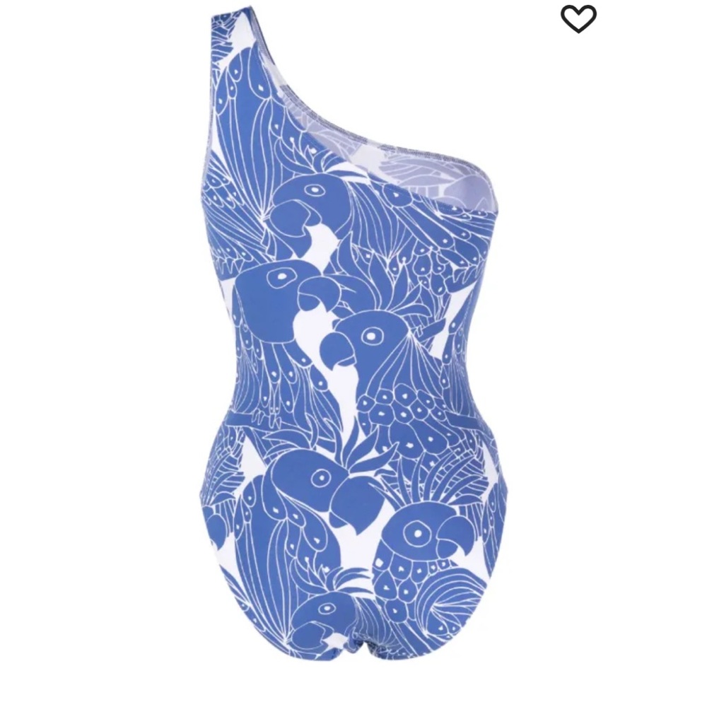 ERES Manolo bird-print one-shoulder swimsuit